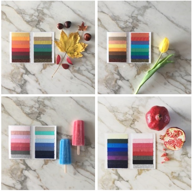 Una immagine divisa in quattro che raffigura a ogni corince dei colori diversi.